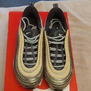 Nike Air Max 97 Metallic Gold and Black Shoes